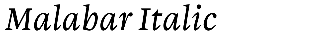 Malabar Italic